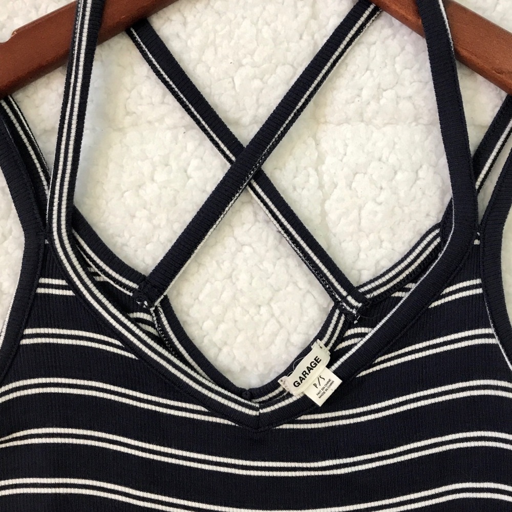 Ribbed Body con striped tank dress - Picture 5 of 8